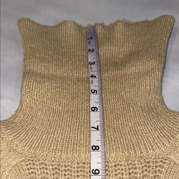 Noisy May Sweater Dress Turtleneck Tan Cable Knit Design Warm Cozy Women's Sz XL - Picture 10 of 13